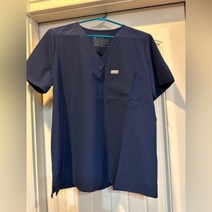 Navy fig scrub top